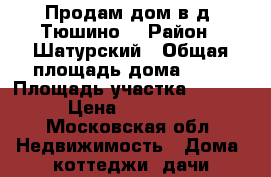 Продам дом в д. Тюшино. › Район ­ Шатурский › Общая площадь дома ­ 45 › Площадь участка ­ 1 000 › Цена ­ 600 000 - Московская обл. Недвижимость » Дома, коттеджи, дачи продажа   . Московская обл.